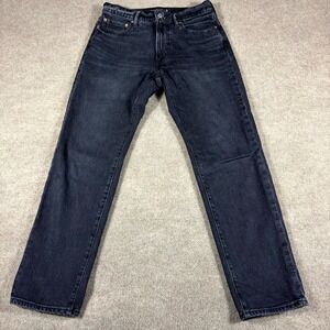 Vintage Abercrombie & Fitch Jeans Men's 30x30 Black Denim Stretch Straight Leg